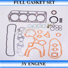 Aluminium Full Engine Rebuild Kit / Overhaul Gasket Set 3Y Untuk Toyota 04111-73029